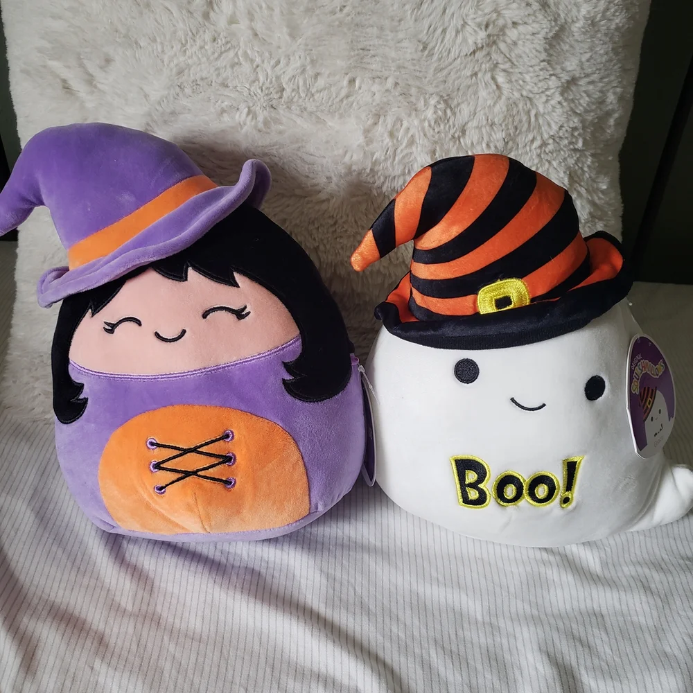 Squishmallows Grace The Ghost And Winnie The Witch Halloween Bundle